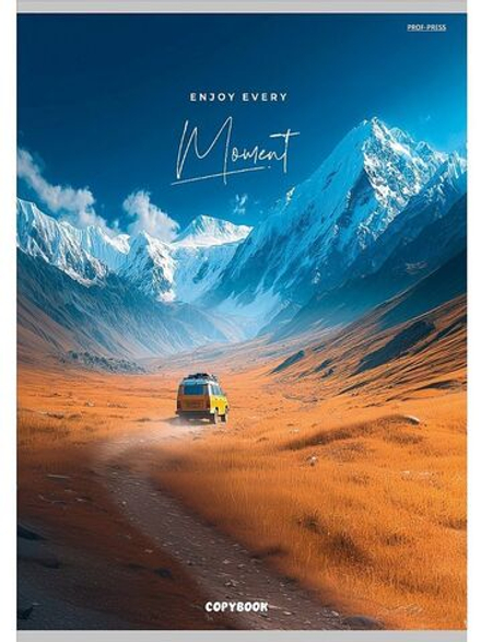 Тетрадь А4 80л кл. скоба Проф-Пресс "Автопутешествие в горах" (203*273мм)