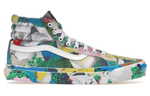 Vans x KENZO Sk8-Hi floral print high-top fashion sneakers men's green