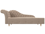 Кушетка Камерон левая, Бежевый, Велюр, 110090L