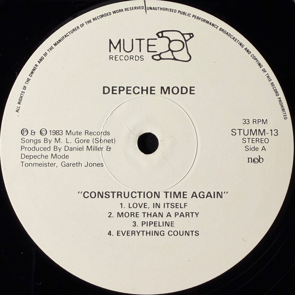 Depeche Mode - Construction Time Again (Скандинавия 1983г.)