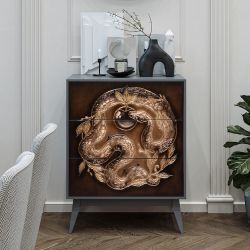 Комод Яблоко Евы с 3 ящиками Грей