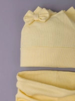 Шапка для девочки осенняя с ушками и снуд