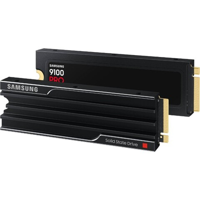 Твердотельный накопитель SSD 4TB Samsung 9100 PRO, M.2, PCI-E 5.0 x4, TLC 3D NAND (R14800/W13400MB/s) с радиатором 2400TBW