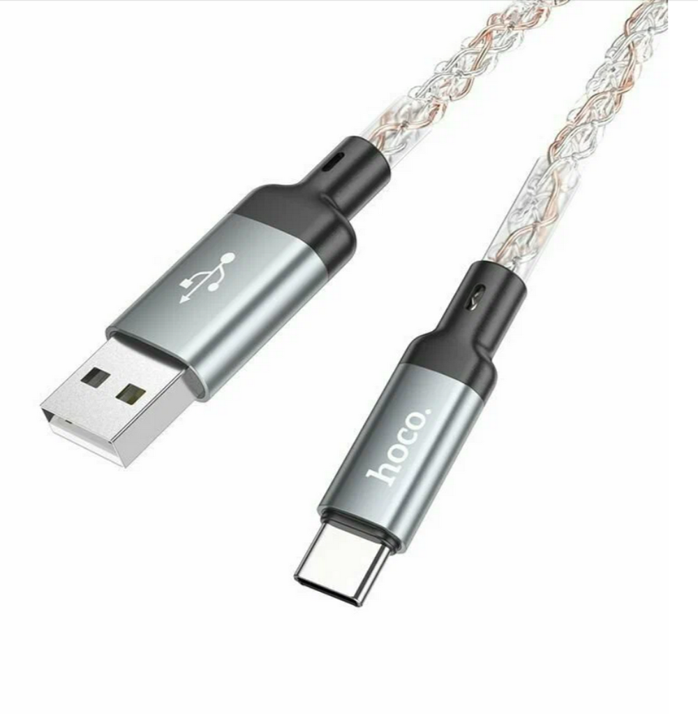 Кабель USB x TypeC -1м. Hoco. U112 (3A) светящийся