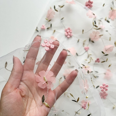 Фатин Розовые цветы