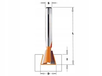 Фреза концевая  для  300 D=12,7 I=12,7 S=8,0 L=52,4 CMT 918.127.11