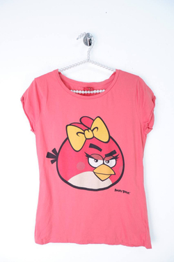 Футболка с птичкой, маркировка М, визуально 46 размер