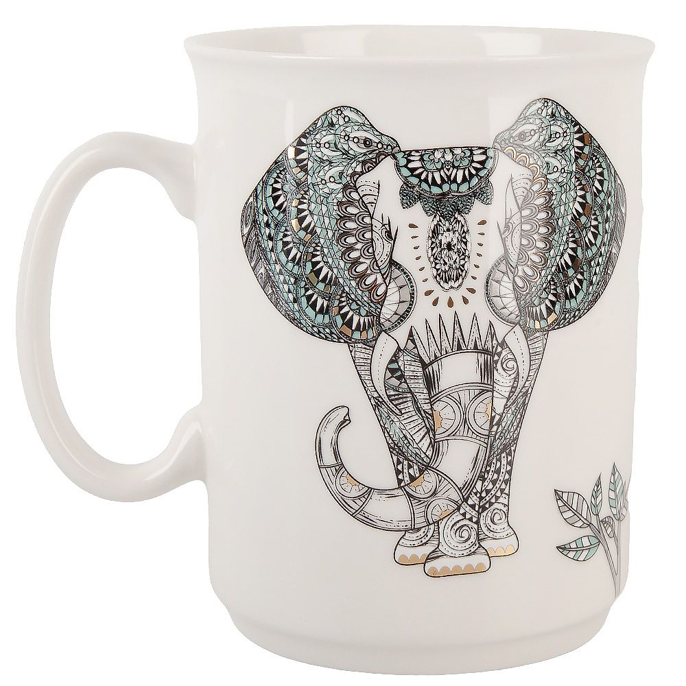 Кружка "Слон" v=430мл (фарфор) (подарочная упаковка)