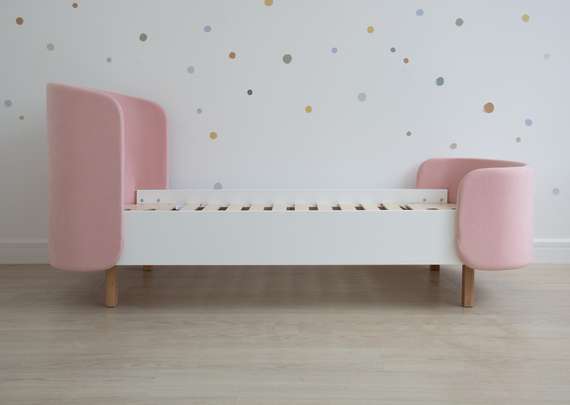 Кровать подростковая KIDI Soft размер М (розовый)