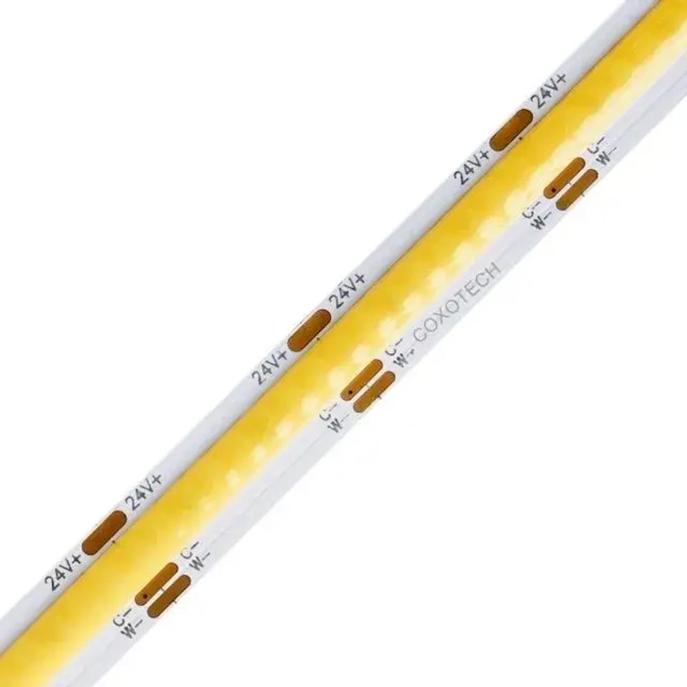 Cветодиодная лента COB CCT, 5м, 24V, 608led/м, 14 Вт/м, 1350 Лм/м