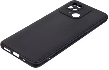 Накладка Xiaomi Redmi 10A силикон с текстурой карбон Black