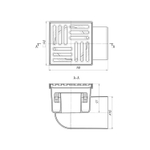 110 трап с горизон. спуском, н/рег решетка 150х150 нерж СУХОЙ АНИ пласт ТQ1112