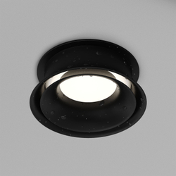 DK2403-BK Встраиваемый светильник влагозащ., IP 44, 10 Вт, GU10, черный, алюминий