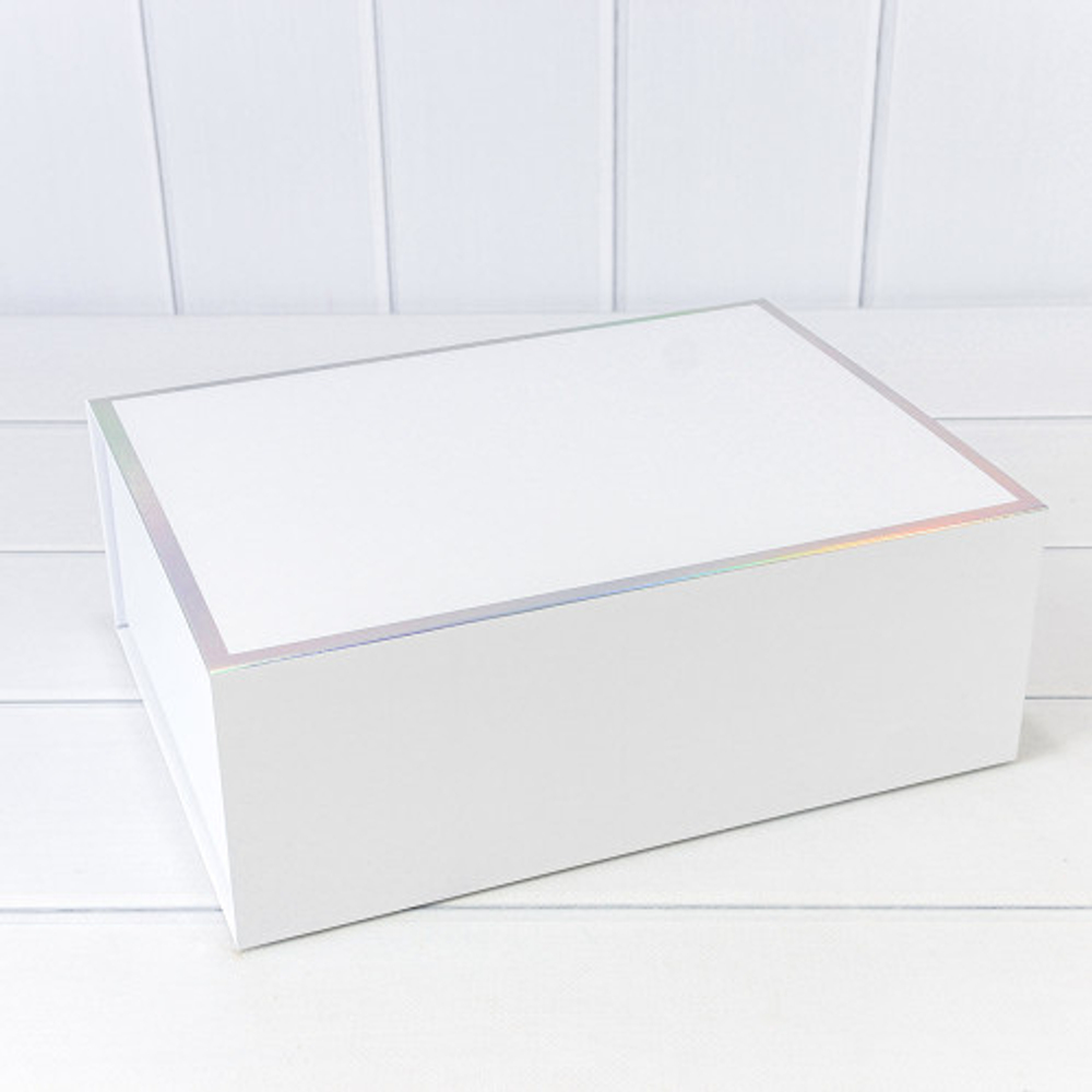 Коробка сборная 30.6х23х11 см на магнитах (Белый)