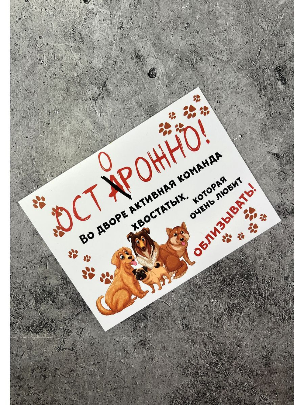 Табличка на дом Осторожно злая собака