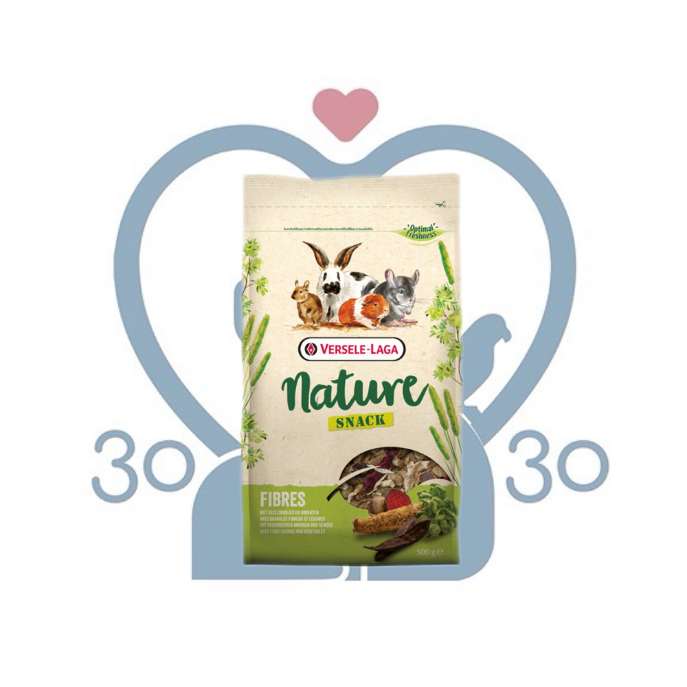 NATURE SNACK FIBRES дополнительный корм для кроликов и мелких домашних животных, 500 гр.