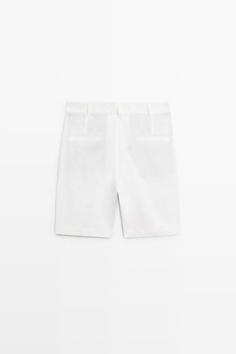 Massimo Dutti Короткие бермуды из 100% льна, белый
