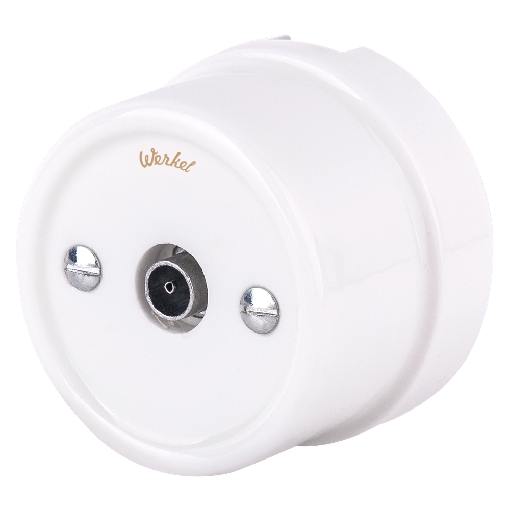 ТВ розетка белая ретро WL18-02-05