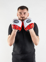 Лапы тренерские LEADERS TACTICAL (кожа, черный/белый/красный)