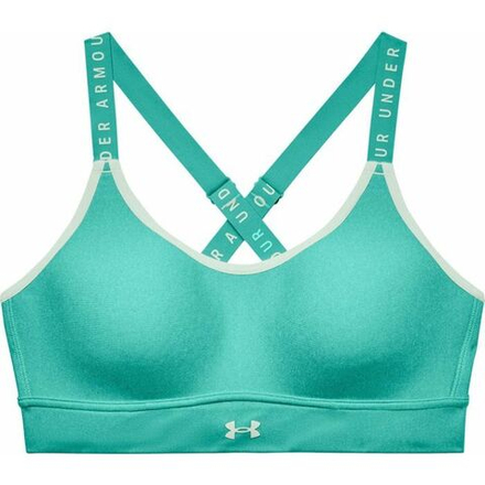 ТОП теннисный спортивный бюстгальтер Under Armour Women's Infinity Mid Heather Cover - neptune Light Heath