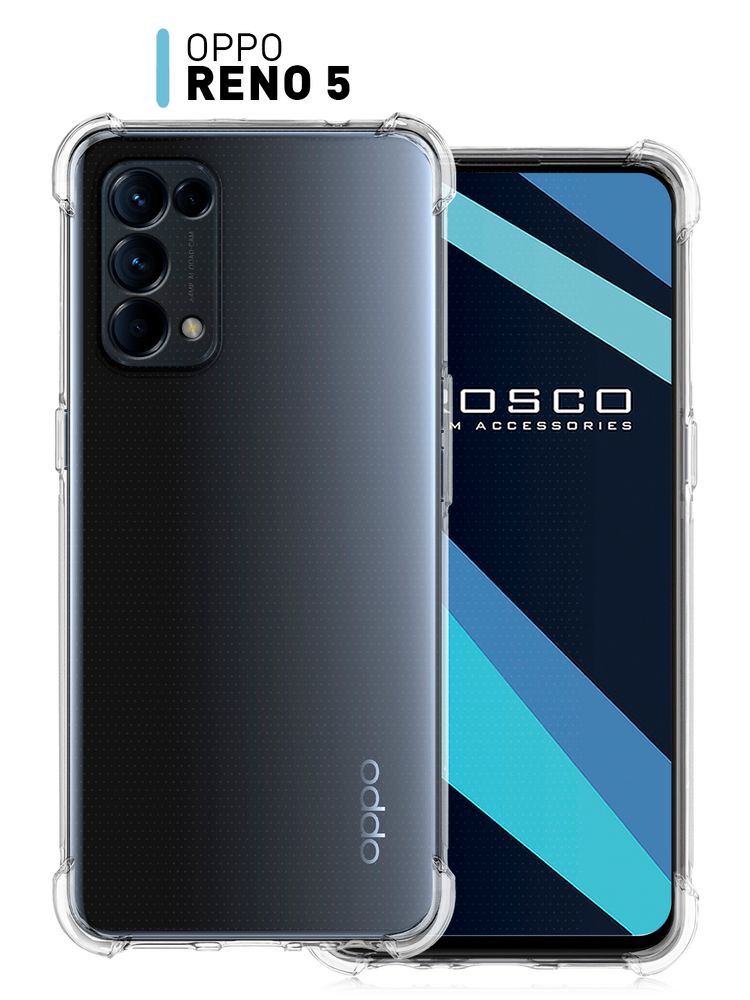 Чехол ROSCO для OPPO Reno5 оптом (арт. OPPO-R5-HARD-TPU-TRANSPARENT)