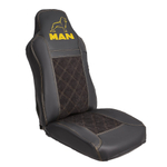 Чехлы MAN TGS (экокожа, желтая строчка)