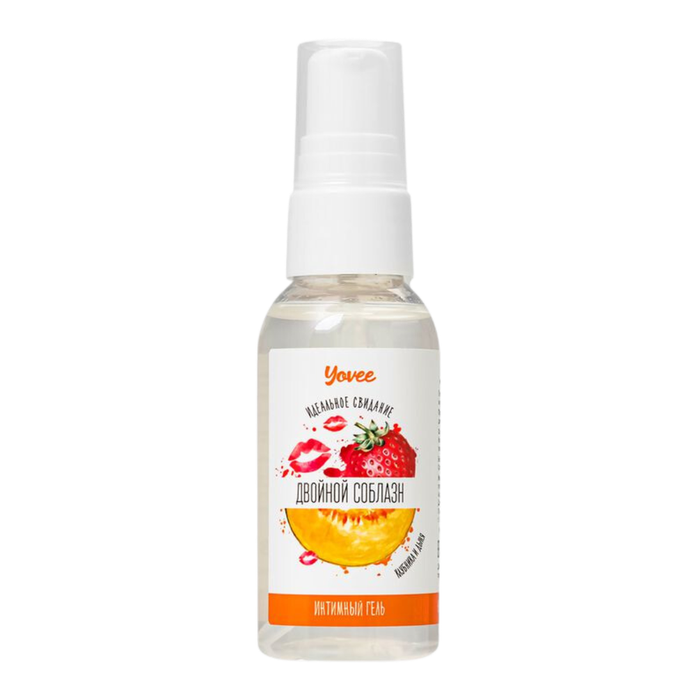 Съедобная смазка Yovee «Двойной созлазн», с Д-Пантенолом (клубника, дыня)