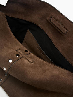 Massimo Dutti Сумка из замши, норка