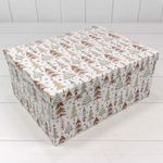 Коробка 34 х 26 х 15.3 см Набор 10 шт "Елки" (Белый)