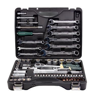 Набор инструментов 82+6пр.1/4''1/2''(6гр.)+(головка-бита 1/4''T40, биты 5/16'': М8,10,12,14,головки 1/2'': 10,12,13мм,ключи комбинир.:15,16мм) RockForce##Rock FORCE RF-4821-5 PREMIUM