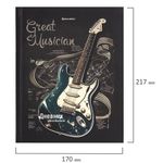 Дневник 5-11 класс 48 л., твердый, BRAUBERG, матовая ламинация, с подсказом, "Гитара", 107185