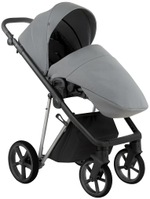 Детская коляска Roan Sol Vintage Luxury 2.0 3 в 1 с автокреслом Tutis Elo Lux EduSky Black VIN 01/BT Blue Tea/Blue Tea/руч.Grey/к.Grey