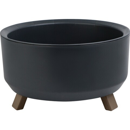 Кашпо пластиковое Грация прайм d22см h12,5см v2,25л антрацит