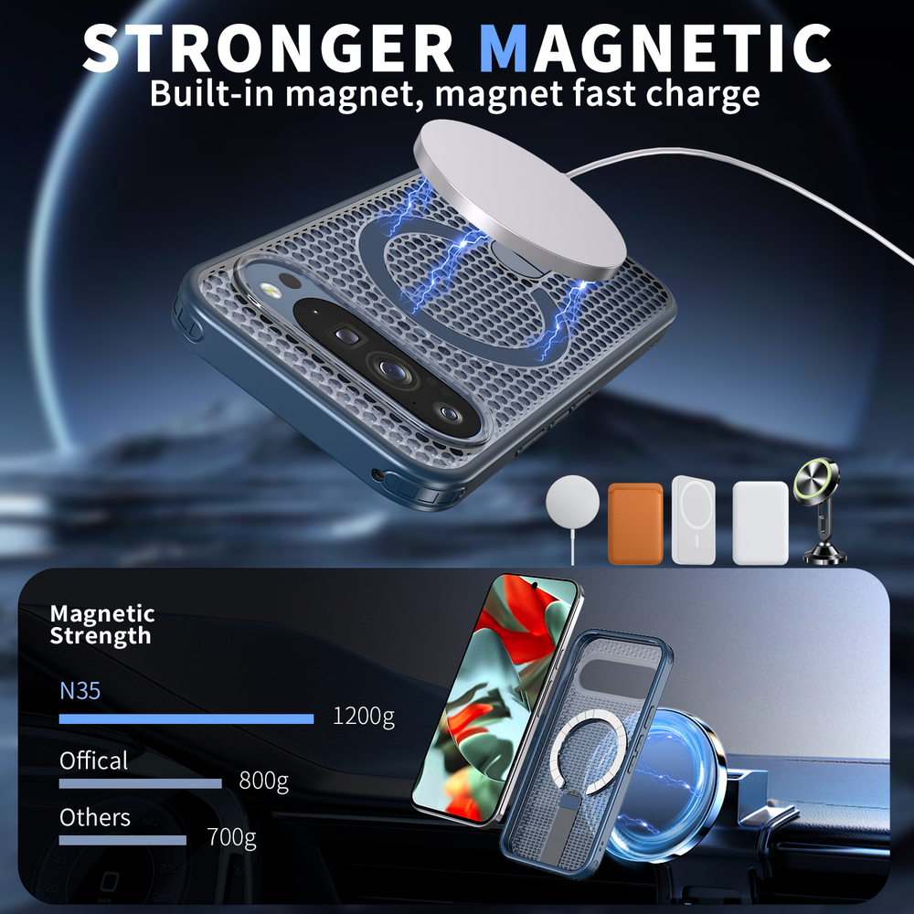 Прозрачный чехол Mesh Pro Magnetic Case для Google Pixel 9 Pro XL