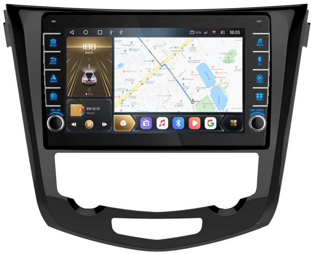 Магнитола для Nissan X-Trail T32, Qashqai J11 2014-2022 (поддержка автопарковки) - Carmedia OL-1668 (кнопки и крутилки), Android 12, TS10, CarPlay, 4G SIM-слот