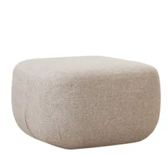 Пуф E5.2, 54х54х34 см, бежевая рогожка