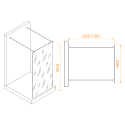 Душевая перегородка RGW WA-016 (Прозрачное, 1000)