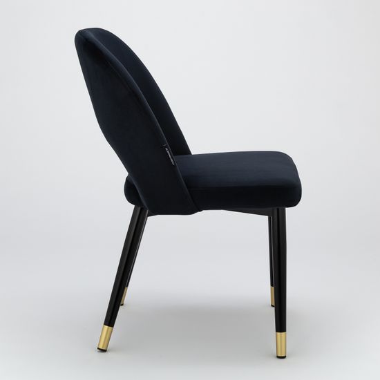 Комплект из 4-х стульев Hudson чёрный велюр