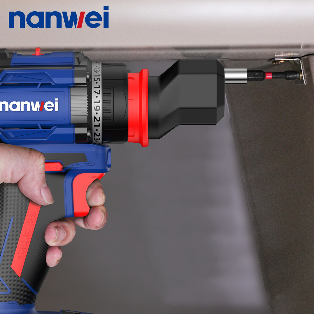Аккумуляторная дрель Nanwei с бесщеточным двигателем и сменными головками 4 в 1, 20 В NW-D8219P