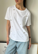 Хлопковая футболка Zara, L