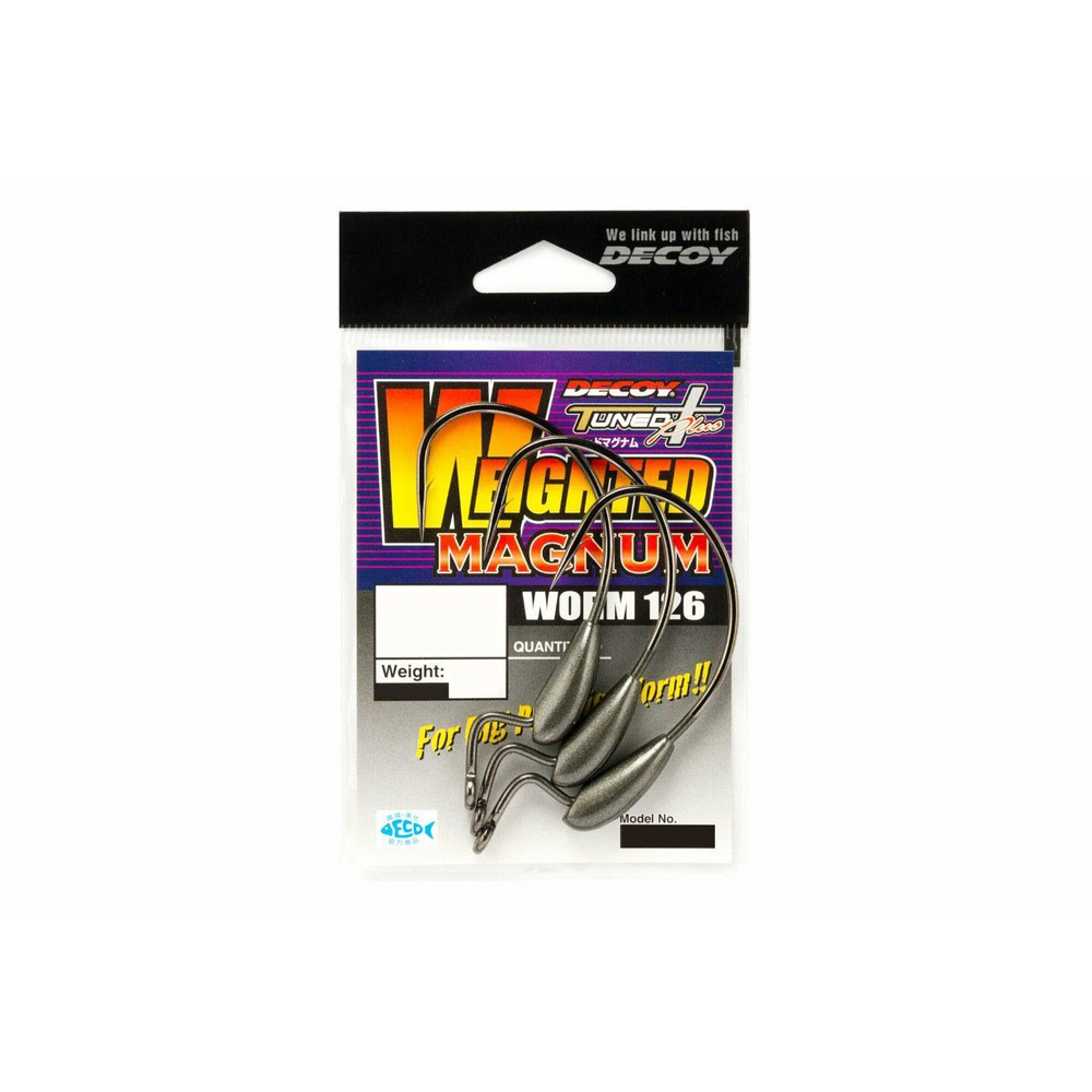 Крючок Decoy одинарный Worm 126 #6/0 (в упаковке 3 штуки)