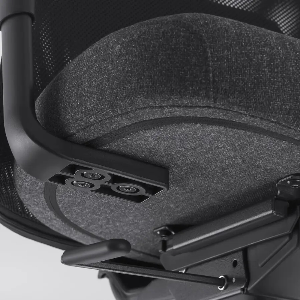 Офисный стул с подлокотниками - IKEA JÄRVFJÄLLET/JARVFJALLET/ЖАРВФЖАЛЛЕТ ИКЕА, темно-серый