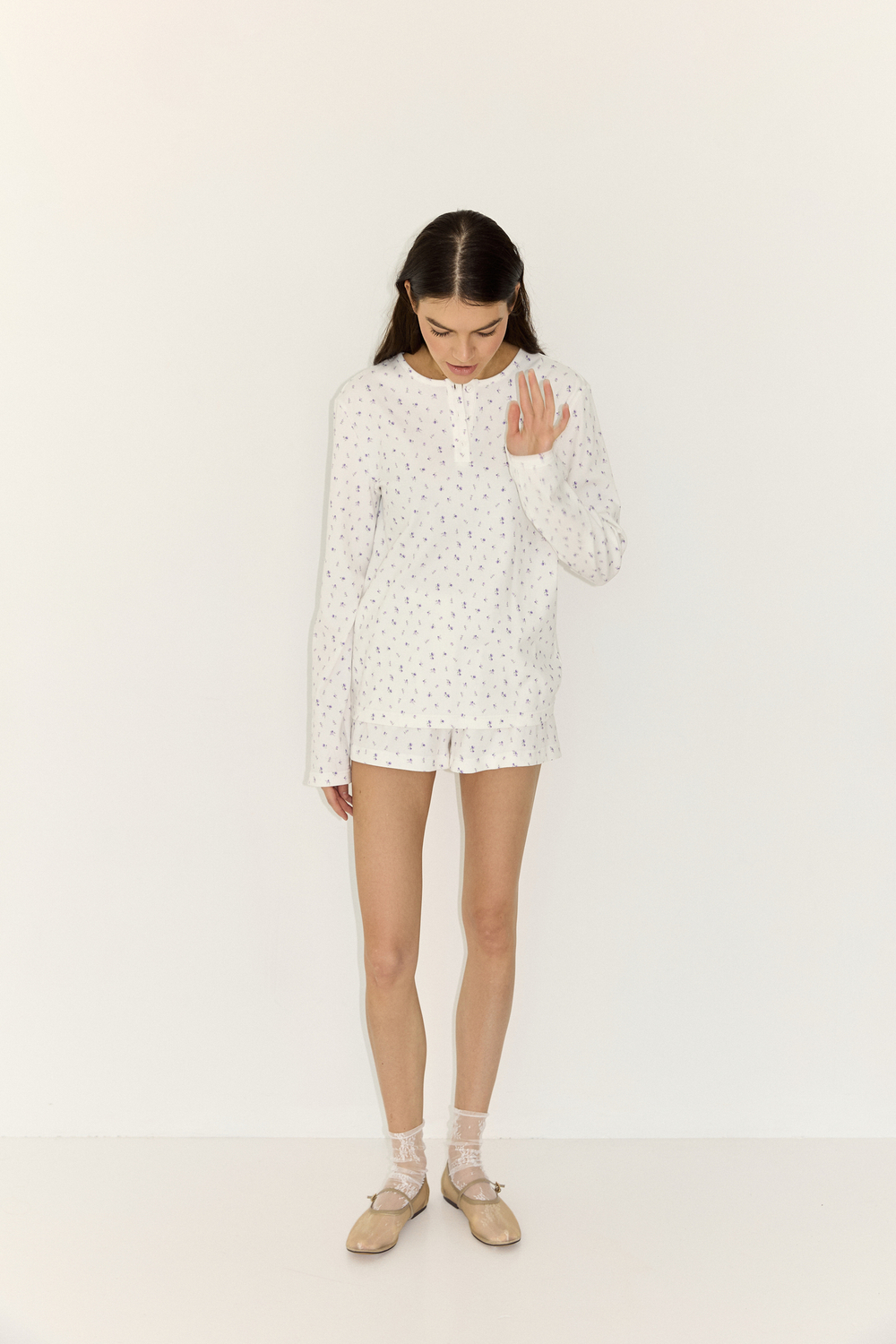 Лонгслив цветочный