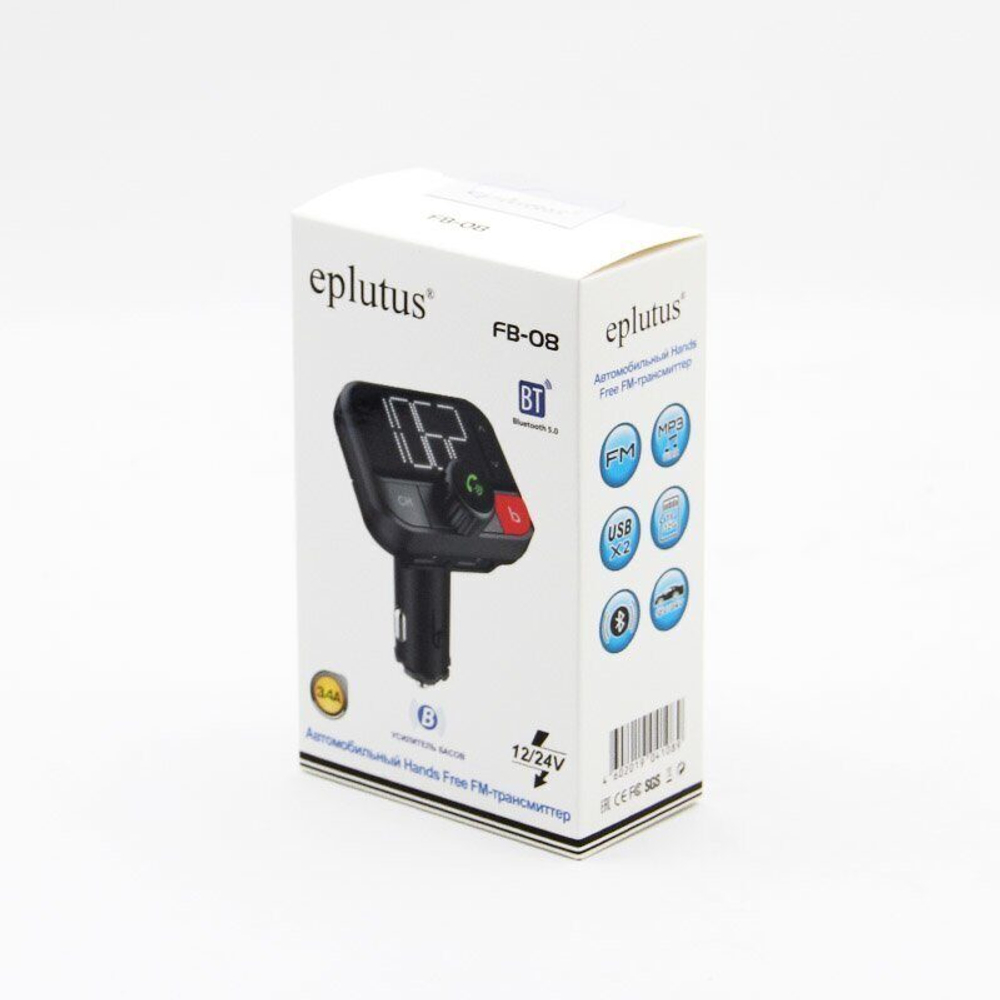 Авто FM трансмиттер Eplutus FB-08 Bluetooth