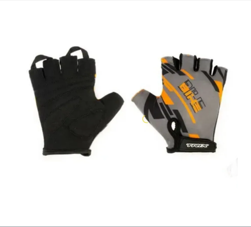 Перчатки TRIX nw  мужские, XXL, коротк. пальцы, гелев. вставки, дышащая лайкра/искусств. замша, оранжево-серые