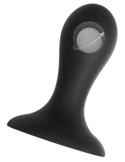 Черная анальная втулка Hidro S - 8,5 см.