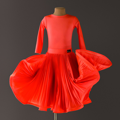 Lilia 14-01-04-С | Платье гофре для спортивных бальных танцев | Vasileva Dance