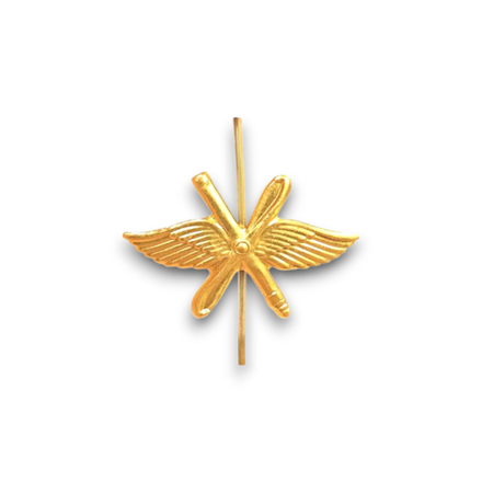 Эмблема ( Знак ) Петличная ( Петлица ) ВВС С Пушкой Золотистая