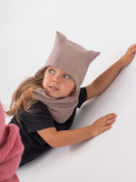 Шапка весенняя/осенняя вязаная (Нюд) КОШКА ЭНИ