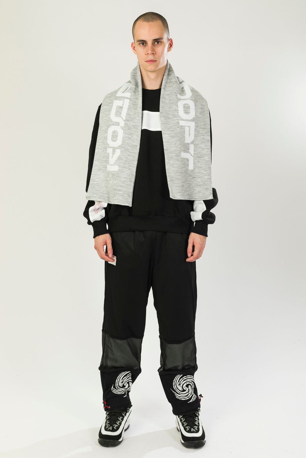 Шарф Cyrillic Светло-Серый меланж